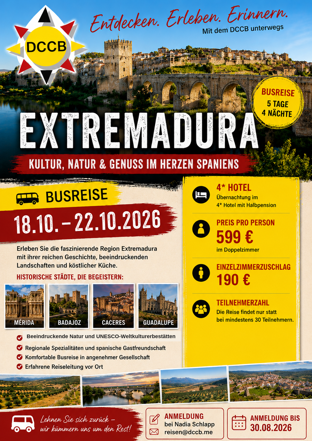 Mehrtagesreise Extremadura – 18.10. bis 22.10.2026